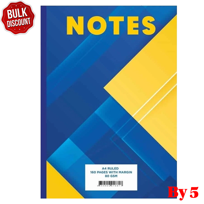 BULK DISCOUNT: PACK OF 5 Refill Pad - A4 Lined Heat Bound Pad - (Notes)